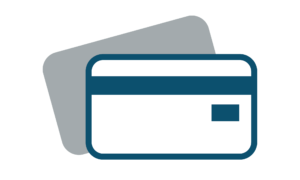 Credit card icon depicting an accounting service Birkdale Property Management provides